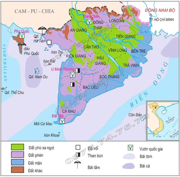 Bài 35. Đồng bằng sông Cửu Long (Địa lý 9) – ÔN THI ĐỊA LÝ – GEOGRAPHY (0847.736168)