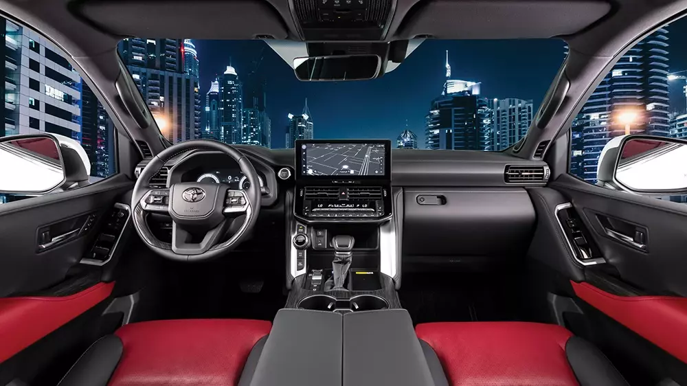 Khoang lái của Toyota Land Cruiser LC300 Hybrid.